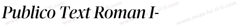 Publico Text Roman I字体转换